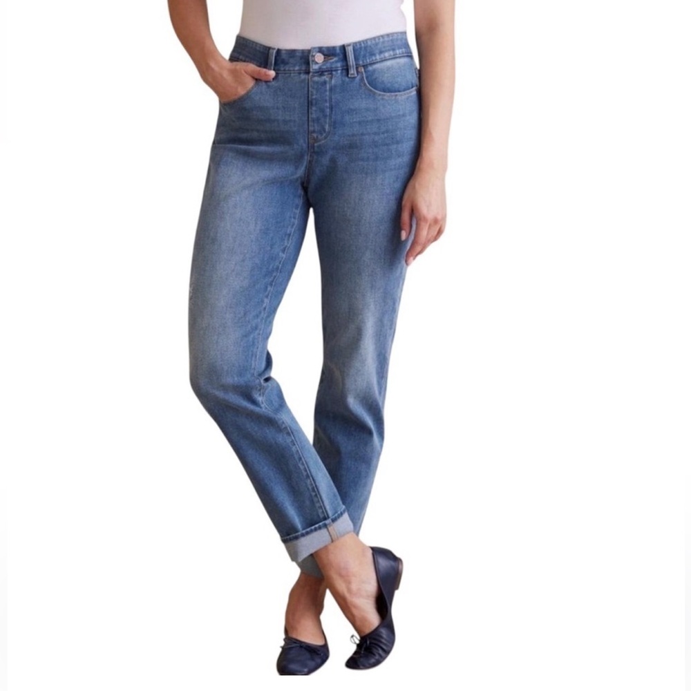 New SOFT SURROUNDINGS The Ultimate Denim Relaxed Straight Leg Slimming High Rise
